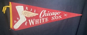 1950s Vintage Chicago White Sox Full Size Pennant MLB (Sox Wings) 31”x12.5” - Picture 1 of 4