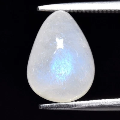 💎 3.07ct Pear Cabochon Natural Rainbow White With Luster Moonstone - Gemstone - Image 1 of 4