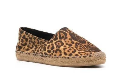 Alpargatas para mujer Saint Laurent Perseo YSL Logo Leopardo Talla 39 EU 9 EE. UU. Foto 1 de 4