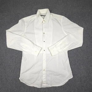 XACUS Shirt Mens MEDIUM White Long Sleeve Button Up cotton collared Size M - Picture 1 of 9