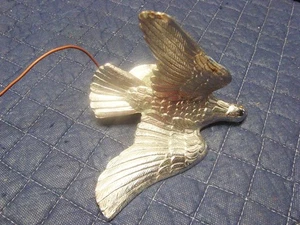 VINTAGE CHROME FLYING EAGLE CAR / TRUCK HOOD ORNAMENT Light Up Eyes - Picture 1 of 5