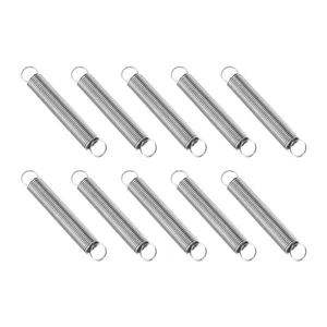 Muelle de extensión, 10 piezas diámetro de cable 0,01", OD 0,12", longitud libre 0,8", plateado - Imagen 1 de 7