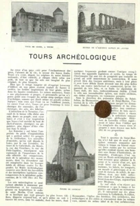 TOURS (37) ARCHEOLOGIQUE / ADP PAR ABBé VICTOR GUIGNARD / MARMOUTIER 1923 - Foto 1 di 2