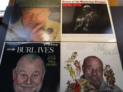 4 Burl Ives LP lot, Christmas Album,The Times They,Wayfaring Stranger,Funny Way - Image 1 of 4