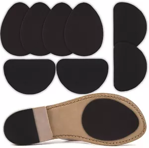 Non-Slip Shoes Pads Sole Protectors Adhesive, High Heels Black 4pairs - Picture 1 of 7
