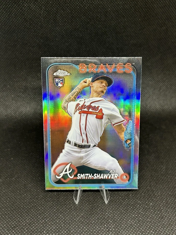2024 Topps Chrome Refractor #19 AJ Smith-Shawver Rookie Card (RC) Atlanta Braves - Image 1 of 1