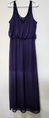 Экспресс макси платье фиолетовый кружева L прихоть готики фея сад свадьбы событие пляж - Изображение 1 из 4