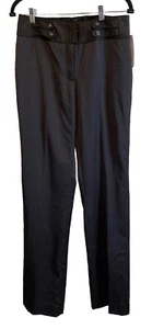 Etcetera Size 6 Dress Pants Wool Blend High Waist Straight Leg Satin Office NEW - Picture 1 of 11