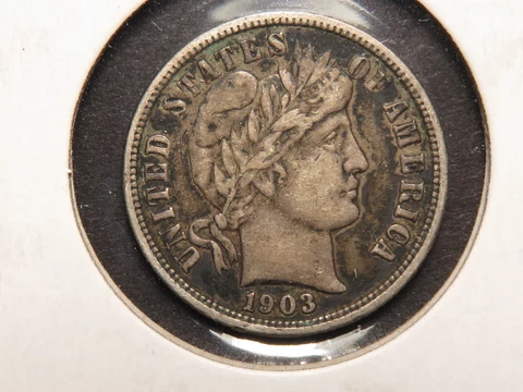 1903-P Barber Dime, XF/AU Cover