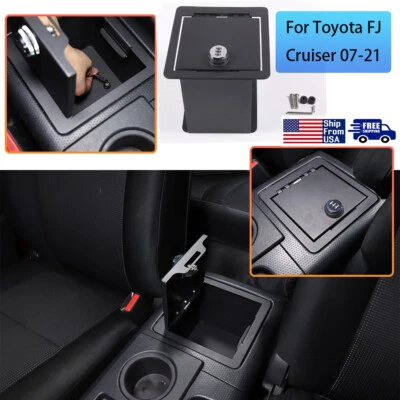 Center Console Safe Interior Storage Box  W/ Lock For Toyota FJ Cruiser 07-21 - Image 1 of 4