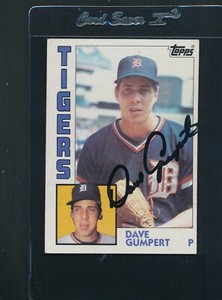 1984 Topps #371 Dave Gumpert Tigers Signed Auto *B4863