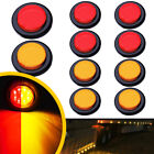 10Pcs Red+Amber Led Light Side Clearance Marker Lamp Truck Bus Trailer Boat Gcb