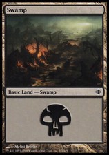 Swamp (241) - Foil ~ Lightly Played Shards of Alara MTG Magic UltimateMTG Land C