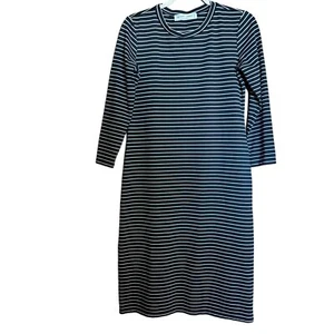 Sonnet James Play Dress Womens Small Multicolor Stripe Stretch Midi - Picture 1 of 8
