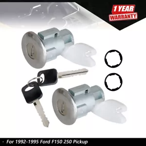 Für Ford F150 250 350 Pickup 1992-95 Tür Schließzylinder Paar Set Zuhaltung 2 Schlüssel - Bild 1 von 8