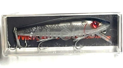 Señuelo de pesca Mirrolure 10M-21 vintage negro brillo trasero 3,5" Crankbait Foto 1 de 4