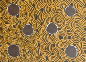Authentic Australian Indigenous/Aboriginal Painting Art Warrina Designs - Foto 1 di 4