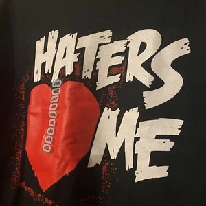 WWE The Miz ‘Haters Love Me’ T-shirt - Men’s: 4XL Black Red Heart Christmas - Picture 1 of 4