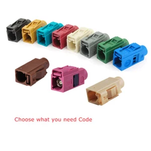 Fakra-Serie SMB-Buchse A/B/C/D/E/F/G/H/I/K/Z-Crimpstecker für LMR195 RG58 -Kabel - Picture 1 of 56