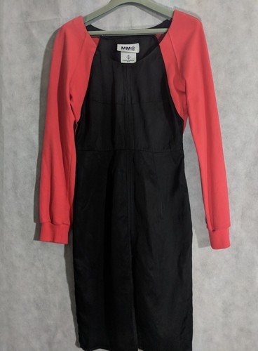 MAISON MARGIELA Martin Margiela x Opening Ceremony Fw11 Red Sweatshirt Sleeve Black Dress 40 MM6