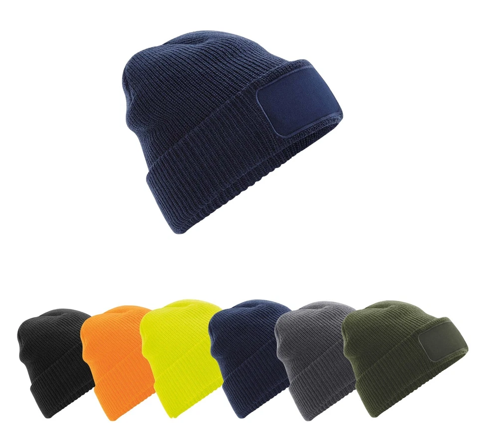 Amovibles Patch Bonnet Tricot Beechfield Thinsulate Toucher Doux Acrylique Ski - Photo 1/4