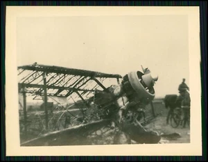 Foto 9x6cm altes Papier nach 1945 - Flugzeug Aircraft - Bruch Holland 1941 - Bild 1 von 2