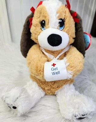 First & Main Melancholy Mel Dog Plush 14" Get Well Stuffed Animal Toy NEW - Image 1 of 4