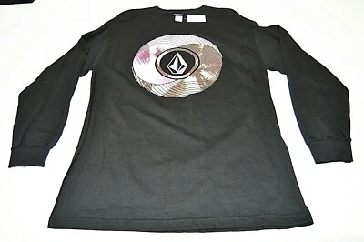 Volcom Men's Crew Neck Sweatshirt Pullover Long Sleeve Graphic Black Size L NWT - Image 1 of 4