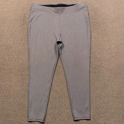 Pantalones Chico's Mujer 3 (XL/16) Negro Blanco Tobillo Pull On Elastizados Tiro Alto Patrón Foto 1 de 4