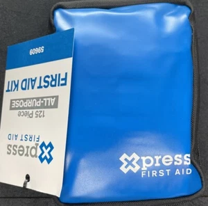 First Aid Kit - 125 Piece All-Purpose First Aid Kit In Blue Zipper Pouch 59609 - Picture 1 of 5
