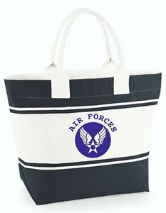 Bolso de mano US Army United States Airforce Insignia Wings Canvas Bag Shopper - Imagen 1 de 1