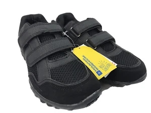 Mountain Warehouse Girls Black Neptune Kids Hook and Loop Shoes Trainers US 6 - Picture 1 of 11