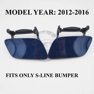 Par de cubiertas de faros para lavadora Audi Q5 8R 12-16 S-Line lado izquierdo derecho buceo azul - Imagen 1 de 7