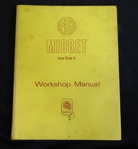 MG MIDGET WORKSHOP MANUAL SERIES TD AND TF 1955 Hard Cover ABINGDON British MC - Picture 1 of 19