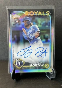 2024 Topps Chrome On Card Auto Refractor /499 Logan Porter Royals - Picture 1 of 2