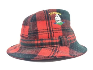 Cappello Fedora Vintage Shandon Copricapo BallyBunion Golf Plaid Sughero Irlanda Taglia 7 - Foto 1 di 10