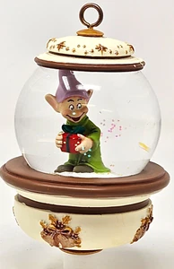 Extremely Rare Disney Christmas Ornament Snow globe w/ Dopey Dwarf 2010 - Picture 1 of 7