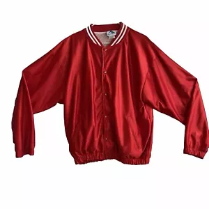 Vintage Augusta Sportswear Men's Red Snap Jacket Size M (24x25), Mesh Lining USA - Picture 1 of 14