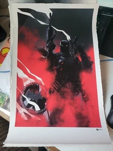 RARE Giclée BATMAN PLATE SIGNED JOCK COA MONDO PRINT COA - Picture 1 of 2