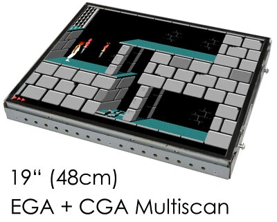19 " 48CM Diagonal 9-PIN EGA Input Open Frame Monitor Display 12V AC/Dc Industry - Image 1 of 4
