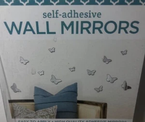 Butterfly Self-Adhesive Small Wall Mirrors Easy To Apply Brand New - Picture 1 of 5
