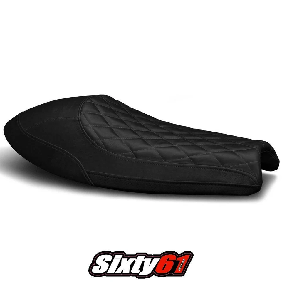 Funda Asiento Triumph Thruxton 2016-2021 2022 2023 Luimoto Negra Vintage Diamante Foto 1 de 1