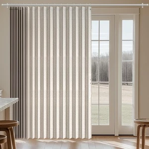 100% Blackout Curtains Patio Door Curtain Accordion Door Sliding Door Curtain... - Picture 1 of 8