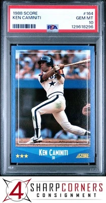 1988 SCORE #164 KEN CAMINITI RC ASTROS PSA 10 - Image 1 of 3