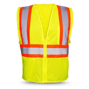 Polyester Mesh Yellow Safety Vest for Men & Women - 4XL, 5XL | ANSI Certified... - Picture 1 of 7