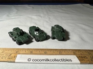 Vintage Lot 3 1960's Diecast Matchbox Tanks Saladin No 67 & 1 Ferret Scout Car - Picture 1 of 9
