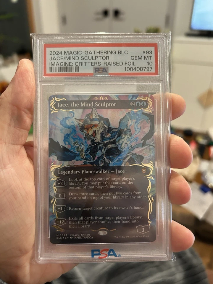 Jace the Mind Sculptor Gem Mint Graded PSA 10 Borderless Raised Foil Bloomburrow - Image 1 of 1