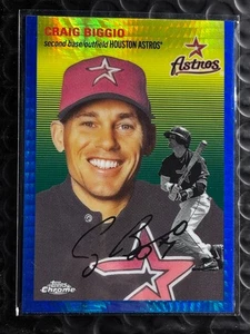 2023 Topps Chrome Platinum Anniversary Craig Biggio Blue Prism Refractor Astros - Picture 1 of 2
