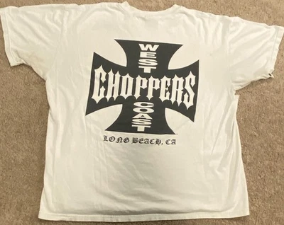 De colección West Coast Choppers Cross Jesse Who? Cruz de hierro blanco trillada hecha en EE. UU. Foto 1 de 4