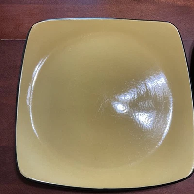 Corelle Hearthstone Turmeric Yellow Square Dinner Plates Set Of  5 - Image 1 of 4
